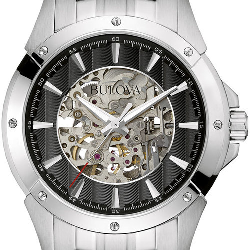 ブローバ Bulova Men's Automatics - 96A170 Silver Watch メンズ腕時計 - ブローバ時計専門店